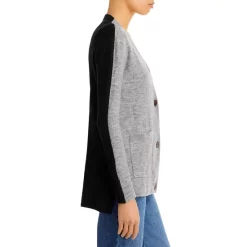 Discount 😀 AQUA Color Block Cardigan - 100% Exclusive Gray/black ✨ -AQUA Elegant shop unnamed file 1380