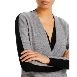 Discount 😀 AQUA Color Block Cardigan - 100% Exclusive Gray/black ✨ -AQUA Elegant shop unnamed file 1382