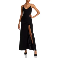 Best Sale 🛒 AQUA V-Neck Maxi Dress - 100% Exclusive Black 👏