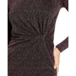 Cheap 🌟 AQUA Twisted Metallic Mini Dress - 100% Exclusive Black Rose 🛒 -AQUA Elegant shop unnamed file 1437