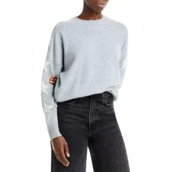 Best deal 😉 AQUA Star Print Sweater - 100% Exclusive Light Gray/ivory 🥰