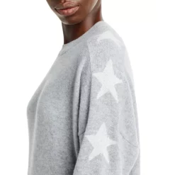 Best deal 😉 AQUA Star Print Sweater - 100% Exclusive Light Gray/ivory 🥰 -AQUA Elegant shop unnamed file 1444
