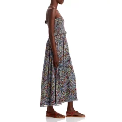 Buy 😀 AQUA Paisley Smocked Halter Midi ✨ Dress - 100% Exclusive Rust Multi ❤️ -AQUA Elegant shop unnamed file 1457