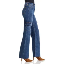 Cheap ⌛ AQUA High Rise Cargo ❤️ Jeans In Dark Wash - 100% Exclusive ⌛ -AQUA Elegant shop unnamed file 151