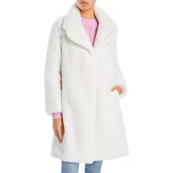 Coupon 🌟 AQUA Faux-Fur Coat With Wide Lapels- 100% Exclusive Ivory 🌟 -AQUA Elegant shop unnamed file 1534