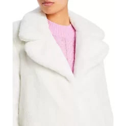 Coupon 🌟 AQUA Faux-Fur Coat With Wide Lapels- 100% Exclusive Ivory 🌟 -AQUA Elegant shop unnamed file 1535
