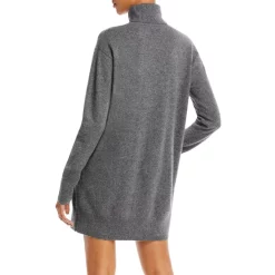 Top 10 🔥 AQUA Turtleneck Cashmere Dress - 100% Exclusive Medium Gray 🧨 -AQUA Elegant shop unnamed file 1540