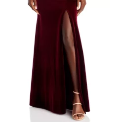 Cheap ❤️ AQUA Strapless Velvet Gown - 100% Exclusive Burgundy 🛒 -AQUA Elegant shop unnamed file 1562