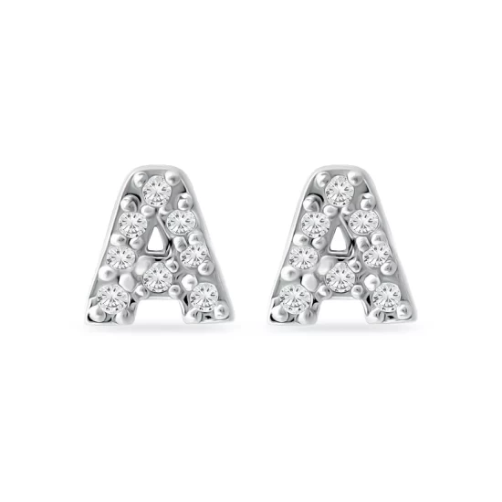 Flash Sale ๐ AQUA Pavรฉ Initial Stud Earrings In Sterling Silver - 100% Exclusive ๐ 1 Flash Sale ๐ AQUA Pavรฉ Initial Stud Earrings In Sterling Silver - 100% Exclusive ๐