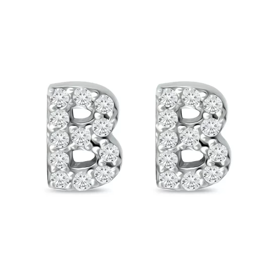 Flash Sale ๐ AQUA Pavรฉ Initial Stud Earrings In Sterling Silver - 100% Exclusive ๐ 3 Flash Sale ๐ AQUA Pavรฉ Initial Stud Earrings In Sterling Silver - 100% Exclusive ๐ - Image 3