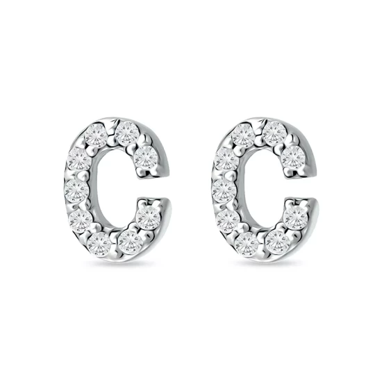 Flash Sale ๐ AQUA Pavรฉ Initial Stud Earrings In Sterling Silver - 100% Exclusive ๐ 4 Flash Sale ๐ AQUA Pavรฉ Initial Stud Earrings In Sterling Silver - 100% Exclusive ๐ - Image 4