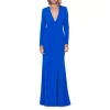 Cheap ✔️ AQUA V Neck Open Back Gown - 100% Exclusive Cobalt 🌟