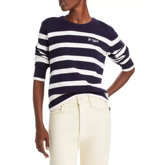 Budget ๐ฅ AQUA Stripe Crewneck Sweater - 100% Exclusive Navy/ivory โญ 1 Budget ๐ฅ AQUA Stripe Crewneck Sweater - 100% Exclusive Navy/ivory โญ