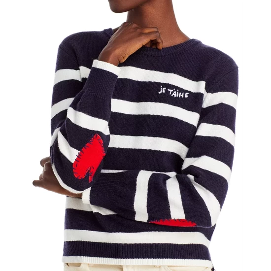 Budget ๐ฅ AQUA Stripe Crewneck Sweater - 100% Exclusive Navy/ivory โญ 5 Budget ๐ฅ AQUA Stripe Crewneck Sweater - 100% Exclusive Navy/ivory โญ - Image 5