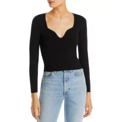 AQUA Elegant shop 39 Best deal โ๏ธ AQUA Long Sleeve Corset Seam Top - 100% Exclusive Ivory ๐