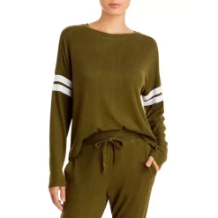Cheapest 🌟 AQUA Stripe Sleeve Knit Sweatshirt - 100% Exclusive Olive ✨