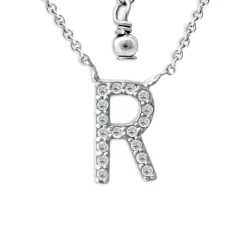 Hot Sale ⌛ AQUA Pavé Initial Pendant Necklace In Sterling Silver, 15"-17" - 100% Exclusive ❤️ -AQUA Elegant shop unnamed file 1651