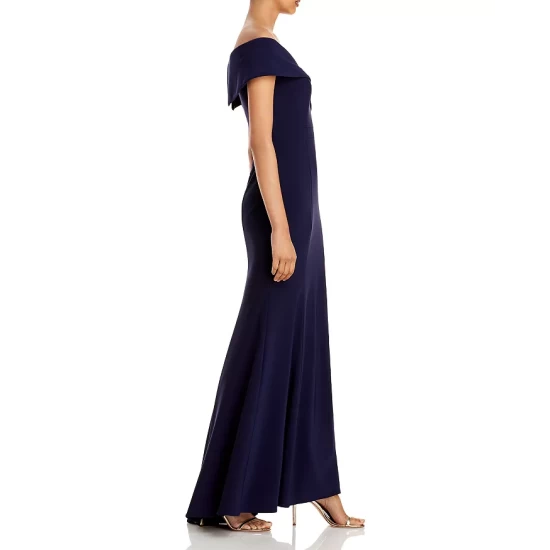 Brand new ⌛ AQUA Off-the-Shoulder Gown - 100% Exclusive Navy 💯 5 Brand new ⌛ AQUA Off-the-Shoulder Gown - 100% Exclusive Navy 💯 - Image 5