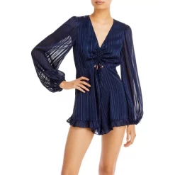 Top 10 ✔️ AQUA Metallic Stripe Romper - 100% Exclusive Navy ⌛
