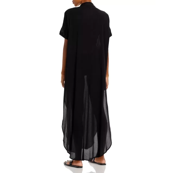 Hot Sale ✔️ AQUA Button Front Maxi Swim Cover-Up White 😉 2 Hot Sale ✔️ AQUA Button Front Maxi Swim Cover-Up White 😉 - Image 2