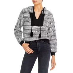 Buy 🔔 AQUA Fais Isle Tassel Hoodie - 100% Exclusive Black/white 😍