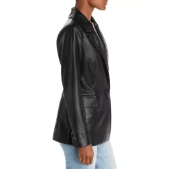 Flash Sale 🥰 AQUA Faux Leather Blazer - 100% Exclusive Black 🎁 -AQUA Elegant shop unnamed file 1692