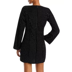 Outlet 🛒 AQUA Metallic Dot Velvet Mini 🎉 Dress - 100% Exclusive Black ✔️ -AQUA Elegant shop unnamed file 1713