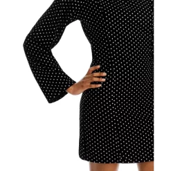 Outlet 🛒 AQUA Metallic Dot Velvet Mini 🎉 Dress - 100% Exclusive Black ✔️ -AQUA Elegant shop unnamed file 1717