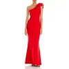 Best deal 🥰 AQUA One-Shoulder Scuba Gown - 100% Exclusive Red 👍