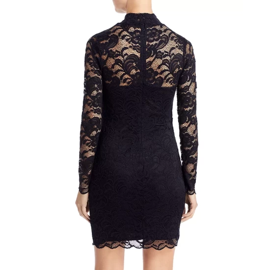 Buy ๐ AQUA Lace Mock Neck Dress - 100% Exclusive Black ๐ 3 Buy ๐ AQUA Lace Mock Neck Dress - 100% Exclusive Black ๐ - Image 3