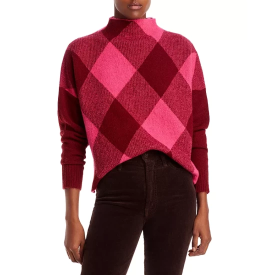 Buy ๐ AQUA Check Mock Neck Sweater - 100% Exclusive Raspberry โญ 1 Buy ๐ AQUA Check Mock Neck Sweater - 100% Exclusive Raspberry โญ