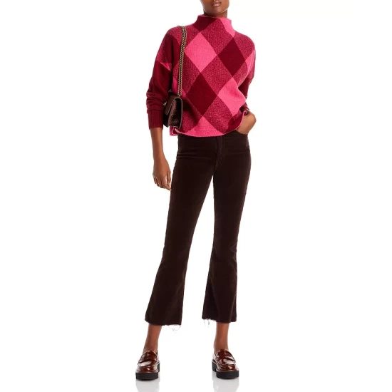 Buy ๐ AQUA Check Mock Neck Sweater - 100% Exclusive Raspberry โญ 2 Buy ๐ AQUA Check Mock Neck Sweater - 100% Exclusive Raspberry โญ - Image 2