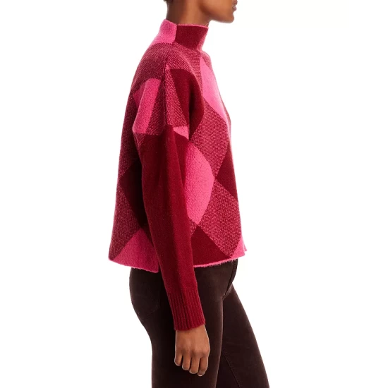 Buy ๐ AQUA Check Mock Neck Sweater - 100% Exclusive Raspberry โญ 4 Buy ๐ AQUA Check Mock Neck Sweater - 100% Exclusive Raspberry โญ - Image 4