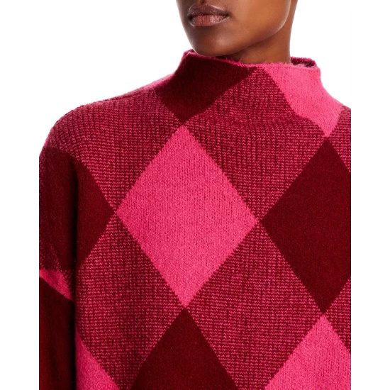 Buy ๐ AQUA Check Mock Neck Sweater - 100% Exclusive Raspberry โญ 5 Buy ๐ AQUA Check Mock Neck Sweater - 100% Exclusive Raspberry โญ - Image 5