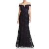 Discount 🎉 AQUA Off-the-Shoulder Embellished Lace Gown - 100% Exclusive Black/navy 🛒
