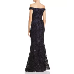 Discount 🎉 AQUA Off-the-Shoulder Embellished Lace Gown - 100% Exclusive Black/navy 🛒 -AQUA Elegant shop unnamed file 1759