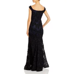 Discount 🎉 AQUA Off-the-Shoulder Embellished Lace Gown - 100% Exclusive Black/navy 🛒 -AQUA Elegant shop unnamed file 1761
