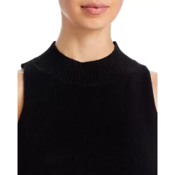 Coupon 🧨 AQUA Mock Neck Feather Trim Top - 100% Exclusive Black 😉 -AQUA Elegant shop unnamed file 1767