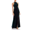 Wholesale 👍 AQUA Velvet Halter Gown - 100% Exclusive Hunter ⭐