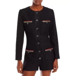Promo โญ AQUA Tweed Long Sleeve Romper - 100% Exclusive Black โค๏ธ