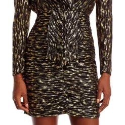 Best deal ❤️ AQUA Metallic Jacquard Puff Sleeve Mini 👍 Dress - 100% Exclusive Black/gold ❤️ -AQUA Elegant shop unnamed file 1800