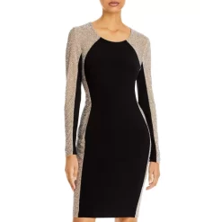 New 😉 AQUA Beaded Shift Dress - 100% Exclusive Black/nude/silver ✨