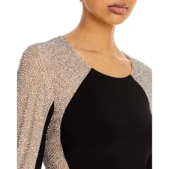 New 😉 AQUA Beaded Shift Dress - 100% Exclusive Black/nude/silver ✨ -AQUA Elegant shop unnamed file 1809