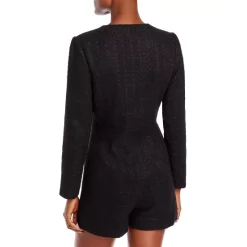 Promo ⭐ AQUA Tweed Long Sleeve Romper - 100% Exclusive Black ❤️ -AQUA Elegant shop unnamed file 181