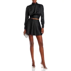 Top 10 ⭐ AQUA Tonal Dotted Mini Skirt - 100% Exclusive Black 🧨 -AQUA Elegant shop unnamed file 1820