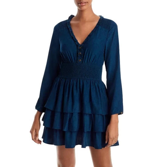 Wholesale ๐ AQUA Tonal Floral Print Tiered Mini Dress - 100% Exclusive Teal โ๏ธ 1 Wholesale ๐ AQUA Tonal Floral Print Tiered Mini Dress - 100% Exclusive Teal โ๏ธ