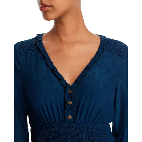 Wholesale ๐ AQUA Tonal Floral Print Tiered Mini Dress - 100% Exclusive Teal โ๏ธ 6 Wholesale ๐ AQUA Tonal Floral Print Tiered Mini Dress - 100% Exclusive Teal โ๏ธ - Image 6