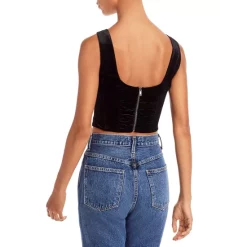 Flash Sale ✔️ AQUA Velvet Corset Top - 100% Exclusive Black ✨ -AQUA Elegant shop unnamed file 1832