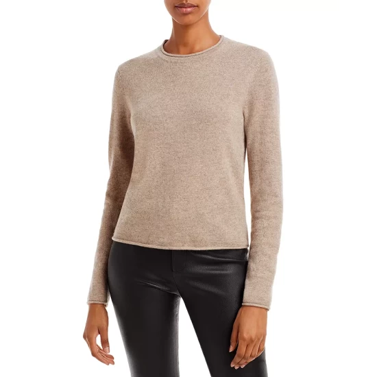 Promo 💯 AQUA Rolled Edge Cashmere Sweater - 100% Exclusive ⌛ 1 Promo 💯 AQUA Rolled Edge Cashmere Sweater - 100% Exclusive ⌛