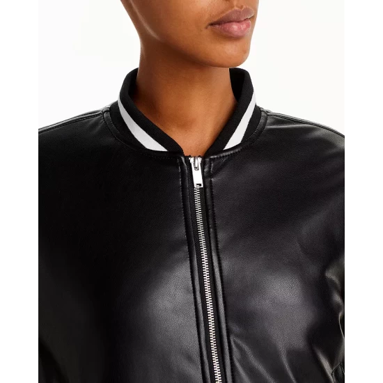 Flash Sale โ AQUA Relaxed Fit Bomber Jacket - 100% Exclusive Black ๐ 6 Flash Sale โ AQUA Relaxed Fit Bomber Jacket - 100% Exclusive Black ๐ - Image 6
